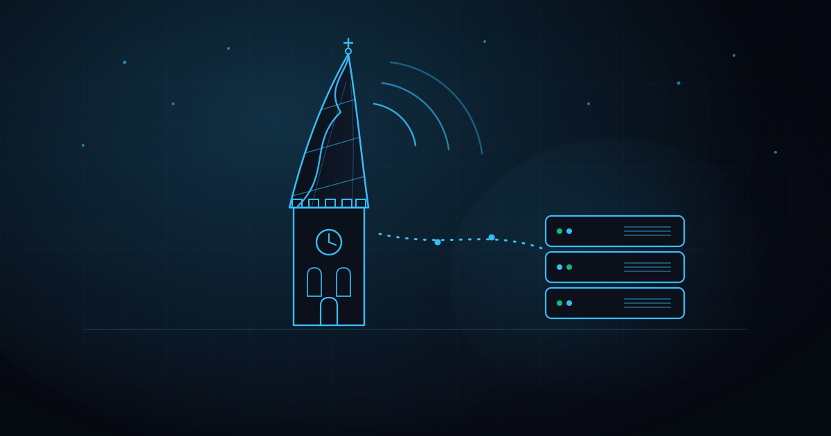 Chesterfield web hosting by Gander Web: the Crooked Spire connected to UK servers
